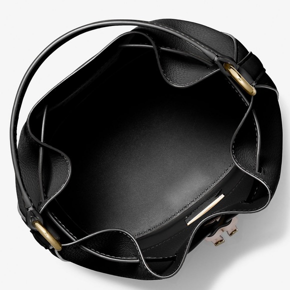 MICHAEL KORS 
Reed Medium Pebbled Leather Belted Bucket Messenger Satchel Crossb - Picture 16 of 16